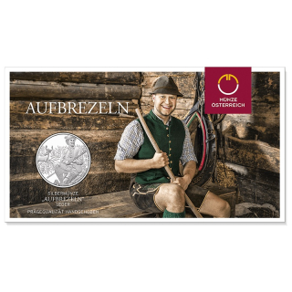 Österreich 10 Euro Silber 2025 - Aufbrezeln - Leder - 2025 - gschneizt & kampelt