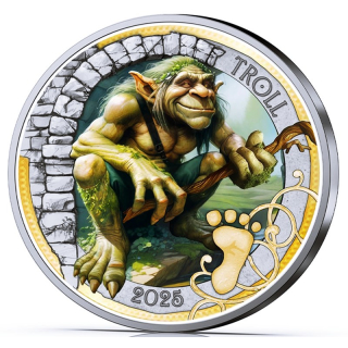 NEU* Österreich 3 Euro 2025 HGH - Der TROLL (1) - Fantastische Fabelwesen - GLOW-in-the-DARK - Nachtleuchtend - NeueSerie (1)