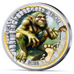 NEU* Österreich 3 Euro 2025 HGH - Der TROLL (1) - Fantastische Fabelwesen - GLOW-in-the-DARK - Nachtleuchtend - NeueSerie (1)