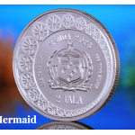NEU** 1 oz Samoa 2025 - MEERJUNGFRAU / MERMAID greift nach der Leuchtenden Perle - Silber Prooflike  2 Tala