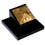 75 g Kupfer High Relief Pyramide - Historische Bauwerke Ägyptens - 24 Karat Vergoldung - Gizeh Pyramide / Sphinx / Horis Auge / Edfu Tempel / Trajan Pavillon