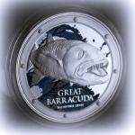 1 oz Niue 2015 Proof - GREAT BARRACUDA  - Meerwasser...