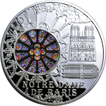 50 g Silber Cook Islands 2011 Proof - NOTRE DAME PARIS  Windows of Heaven - 10 $