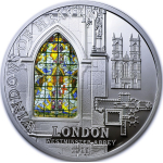 50 g Silber Cook Islands 2011 Proof - Kathedrale von Sevilla - Windows of Heaven London - 10 $