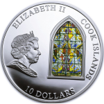 50 g Silber Cook Islands 2011 Proof - Kathedrale von Sevilla - Windows of Heaven London - 10 $