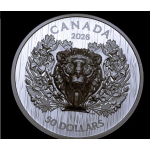 NEU*Einzelstück* 2.18 oz - Kanada 2026 Proof - HERALDISCHER LÖWE / HERALDIC LION -  Kanadischer Wappenlöwe - Extraordinarily High Relief  - 68 g Silber 20 CA$