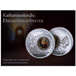 50 g Silber Cook Islands 2012 Proof - St. Katharina Bethlehem BETHLEHEM Windows of Heaven  - 10 $