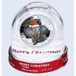 1 Unze Silber Somalia 2021 - Weihnachts Schneekugel /...