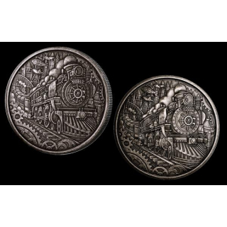 NEU*Einzelstück* 3 oz Kanada 2025 Antique - Dampflokomotive / Steam Engine- Silber 20 CA$ antique finish - 50 $