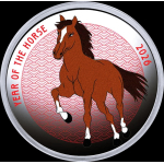 NEU* 1 oz Silber Round 2026 Color Proof - Jahr des...