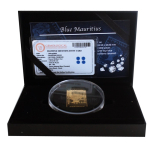 1 oz Ghana 2020 Gilded Proof - Blaue Mauritius mit 4...