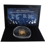 1 oz Ghana 2020 Gilded Proof - Blaue Mauritius mit 4 Diamanten - Queen Elizabeth. II - Silber 5 Cedis