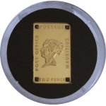 1 oz Ghana 2020 Gilded Proof - Blaue Mauritius mit 4 Diamanten - Queen Elizabeth. II - Silber 5 Cedis