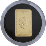 1 oz Ghana 2020 Gilded Proof - Blaue Mauritius mit 4 Diamanten - Queen Elizabeth. II - Silber 5 Cedis