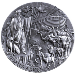 2 oz Kamerun 2025 Antique - NOAHS ARCHE / NOAHS ARK - Dir Grosse Flut - Biblische Geschichten serie - Silber Antique Finish - 2,000 Frs