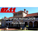 1 oz Australien 2026 GILDED Box - JAHR des PFERDES / Year...