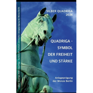 1/2 Unze Silber Round 2026 Proof - QUADRIGA - Coin Card - Symbol der Freiheit und Stärke