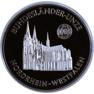 1 oz Silber Deutschland 2021 Proof - KÖLNER DOM - Bundesländer Unze - DEUTSCHE SILBERUNZE