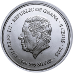 NEU* 1 oz Ghana 2025 PROOF Color - ERZENGEL MICHAEL / Archangel Michael  (1) - Neue Serie " DAS CHRISTENTUM " Christian Faith " - silber 5 Cedis
