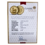 NEU ** 0,5 g .999 GOLD Proof - SPRINGBOCK Gabun 2023