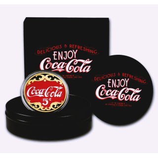 NEU*NEW** 2 oz Silber COCA COLA Logo 1896 High Relief Proof - Coca Cola Logo  - Exclusivausgabe Auflage 500*