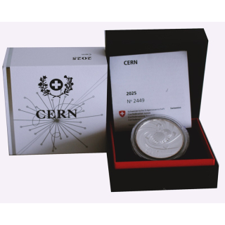 20 g Schweiz 20 Franken 2025 Proof - CERN  Teilchenbeschleuniger - Edition Swiss Mint - Einzelstück