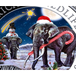 NEU*new* 1 oz Somalia ELEFANT 2026 Schneekugel -...