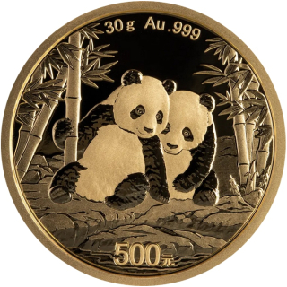 30 g Gold Panda 2026 BU - 500 Yuan Goldpanda