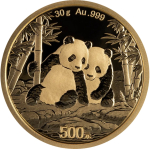 30 g Gold Panda 2026 BU - 500 Yuan Goldpanda