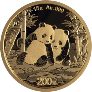 15 g Gold Panda 2025 BU - 200 Yuan Goldpanda