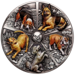 5 oz Tuvalu 2025 Antique - WORLD POPULAR DOGS / WELTWEIT...