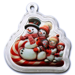 1 oz Solomon Islands 2025 - Schneemann-Familie auf...