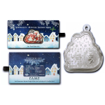 1 oz Solomon Islands 2025 - Schneemann-Familie auf Schlitten - SNOWMAN Reverse proof Shaped Coin 5 $ Farbig Color - Nur Wenige ! #1