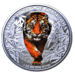 NEU* 1 oz Kambodscha 2026 Color - TIGER - Serie LOST...