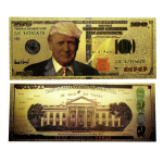 NEU ** Goldfolie - DONALD TRUMP 2028 Keep America on Track - 24-Karat Vergoldung - Polycarbonat