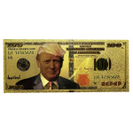 NEU ** Goldfolie - DONALD TRUMP 2028 Keep America on Track - 24-Karat Vergoldung - Polycarbonat