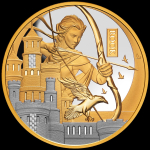 1 oz GOLD Niue 2025 Proof - Schachturm - Der Turm des Schachspiels - Chess Rock - 4. Ausgabe der Schachserie - Platinbeschichtung - 100 AU$ - Auflage 99