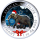1 oz  Somalia 2022 - Weihnachts Schneekugel / Christmas Edition - Elefant African Wildlife - Silber Farbig Color
