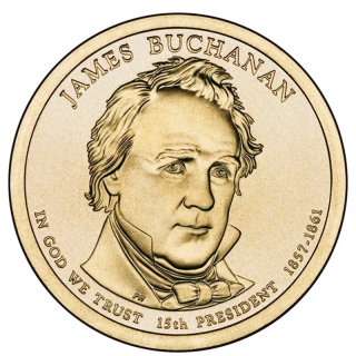 USA 1 $ 2010  - James Buchanan - Präsidenten Dollar - Die Präsidenten der USA - Golden Dollar