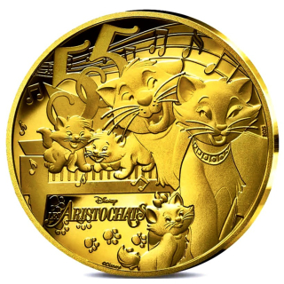 NEU* 1/4 oz GOLD Frankreich 50 Euro Proof - DISNEY CLASSICs - ARISTOKRATS - Duchesse & Ihre Kätzchen - Silber Monnaie de Paris