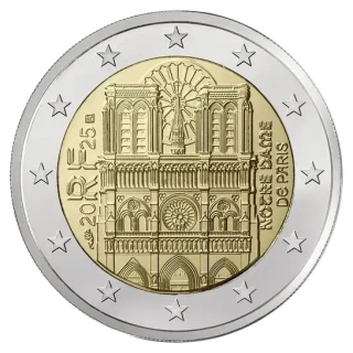 2 Euro Frankreich 2025 Notre-Dame