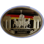 110 g Kupfer/Copper OVAL Proof - BRANDENBURGER TOR  -...