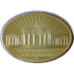 110 g Kupfer/Copper OVAL Proof - BRANDENBURGER TOR 1989 - Menschen am Tor- Swarovski Element - Color