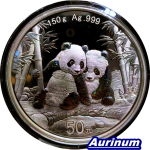 nur auf Anfrage*** 150 g Silber China Panda 2026 Proof - PANDA - Irisierend Optischer Effekt - Color - 50 Yuan