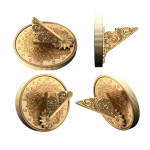 1 oz Kanada 2025 Proof Edition - SONNENUHR / SUNDIAL - Silber 24-Karat-Vergoldung 20 $