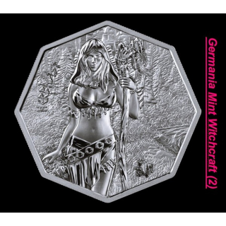 Neu*new** 1 oz Silber Germania WITCHCRAFT (2)  - HERBALIST - Kräuterexpertin & Hüterin der Heilkunst - Guardian of the healing arts - Octagonprägung Serie WITCHCRAFT Nr. 2
