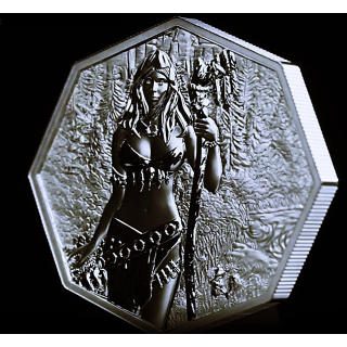 Wieder Bestellbar** 1 oz Silber Germania WITCHCRAFT (2)  - HERBALIST - Kräuterexpertin & Hüterin der Heilkunst - Guardian of the healing arts - Octagonprägung Serie WITCHCRAFT Nr. 2