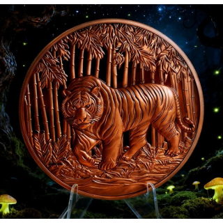 Aufgrund Hoher Nachfrage-TOP Angebot ** 5 oz Kupfer/Copper Motivbarren HIGH RELIEF - Der  Majestätische TIGER - Kupferedition - Vorverkauf !
