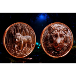 Aufgrund Hoher Nachfrage-TOP Angebot ** 5 oz Kupfer/Copper Motivbarren HIGH RELIEF - Der  Majestätische TIGER - Kupferedition - Vorverkauf !