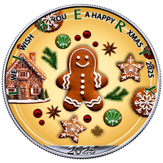 NEU* 1 oz American Eagle Liberty 2025 - Weihnachts-Bäckerei / Bakery - Lebkuchen - X-MAS Weihnachtsedition